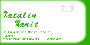 katalin manit business card